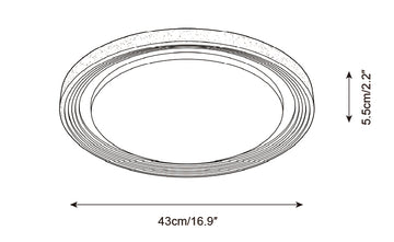 Eldren Flush Mount Ceiling Light — Dimension drawings 1