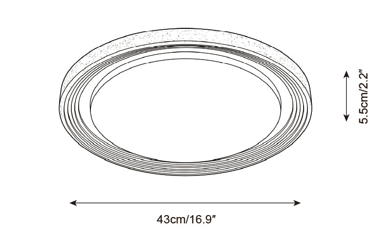 Eldren Flush Mount Ceiling Light — Dimension drawings 1