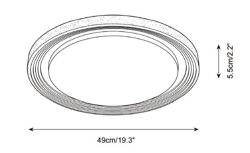 Eldren Flush Mount Ceiling Light — Dimension drawings 2