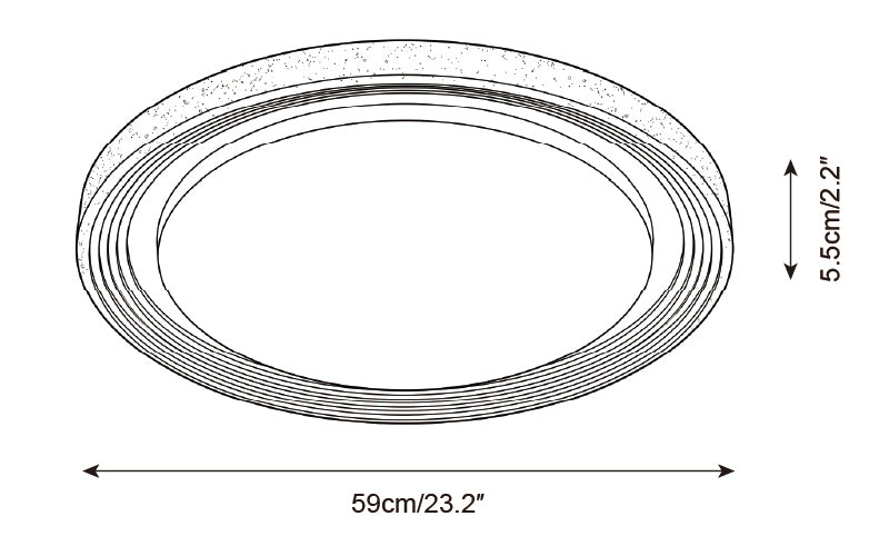 Eldren Flush Mount Ceiling Light — Dimension drawings 3
