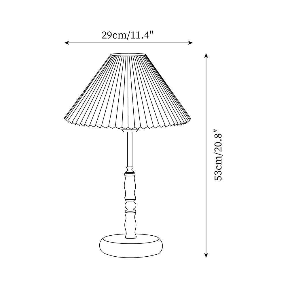 Ella Pleated Table Lamp 11.4″- 20.8″ - Docos