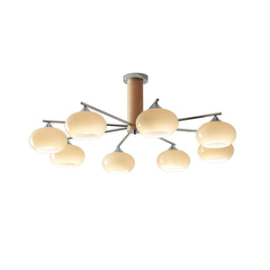 Elliptical Persimmon Chandelier