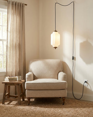 Eloise Glass Plug In Pendant Light