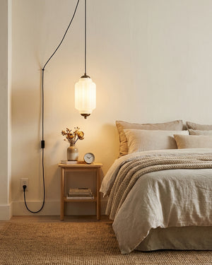 Eloise Glass Plug In Pendant Light