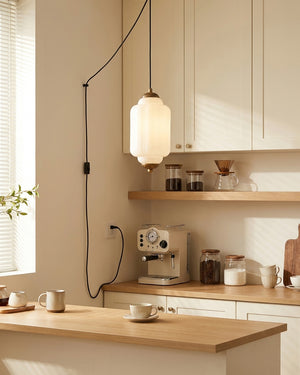 Eloise Glass Plug In Pendant Light