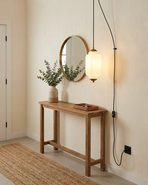 Eloise Glass Plug In Pendant Light