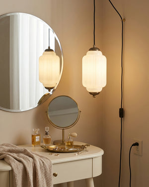 Eloise Glass Plug In Pendant Light