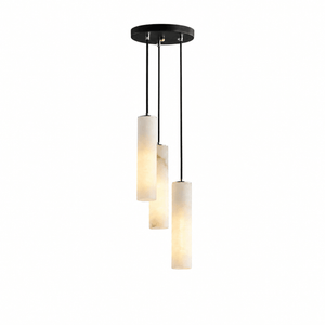 Elongated Alabaster Cluster Pendant Lamp