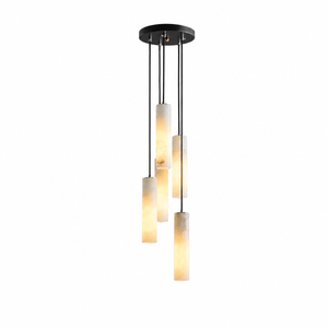 Elongated Alabaster Cluster Pendant Lamp