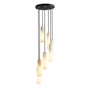 Elongated Alabaster Cluster Pendant Lamp