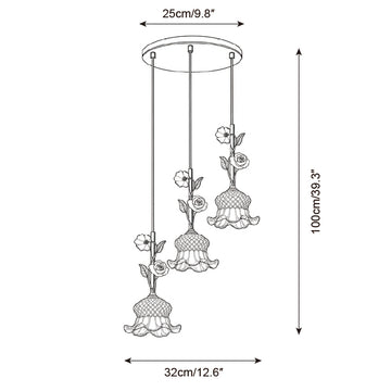 Lámpara de Araña Elowara — Planos de dimensiones 1