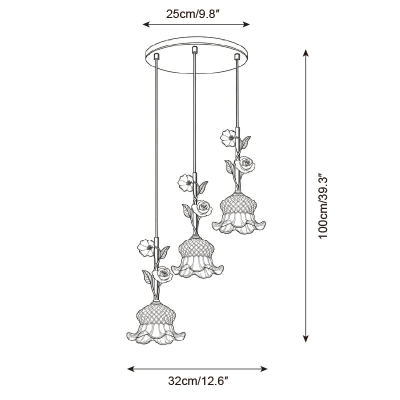 Lámpara de Araña Elowara — Planos de dimensiones 1