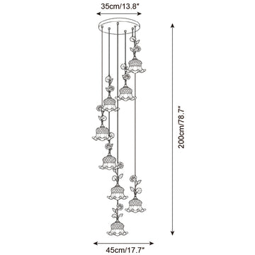 Lámpara de Araña Elowara — Planos de dimensiones 4