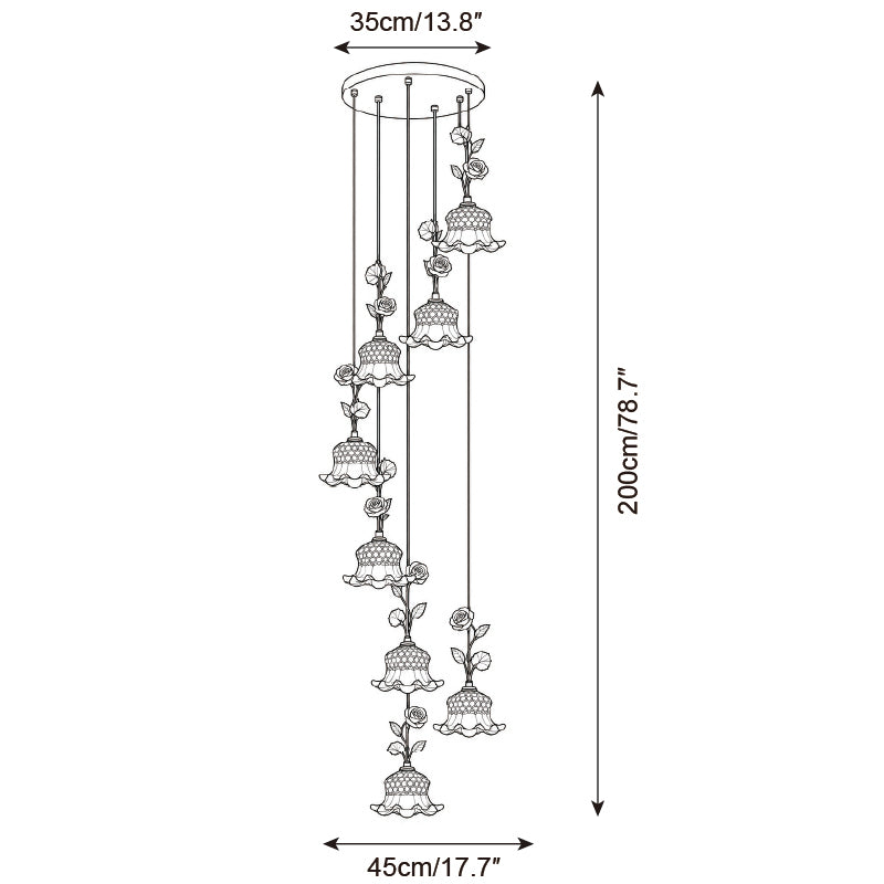 Lámpara de Araña Elowara — Planos de dimensiones 4