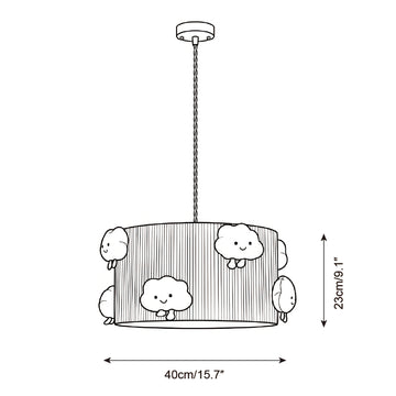 Elowara Pendant Lamp — Dimension drawings 2