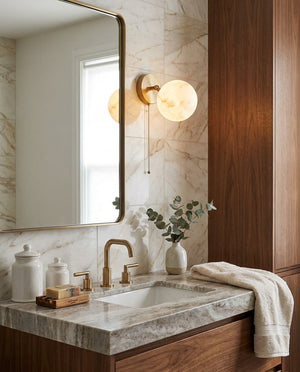 Elvarith Alabaster Wall Sconce