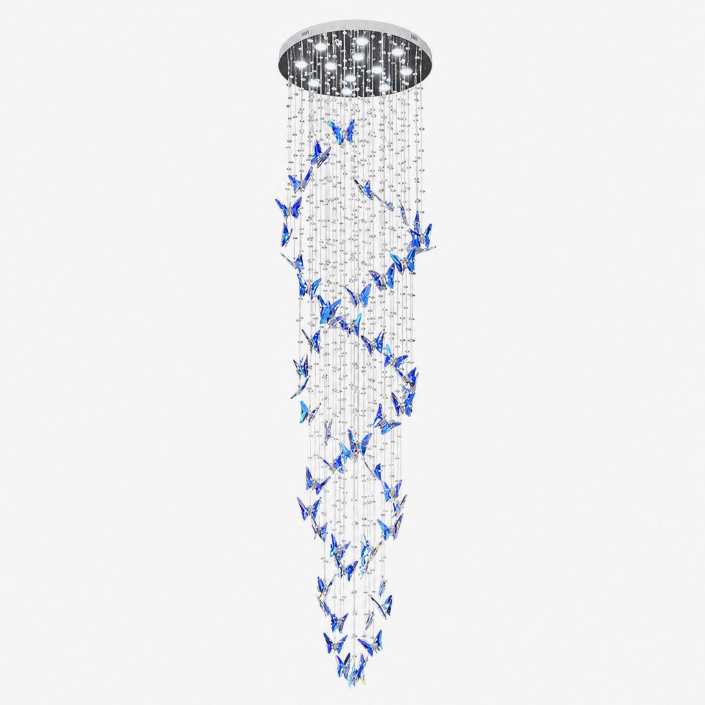 Elyndra LED K9 Crystal Column Chandelier