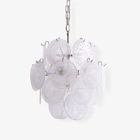 Lustre en verre blanc aqua