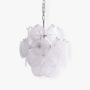 Aqua White Glass Chandelier