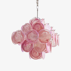 Aurelia Pink Glass Chandelier