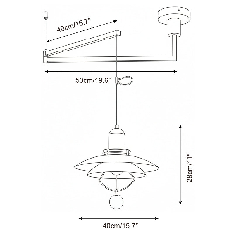 Eryndor Swing Arm Pendant Lamp