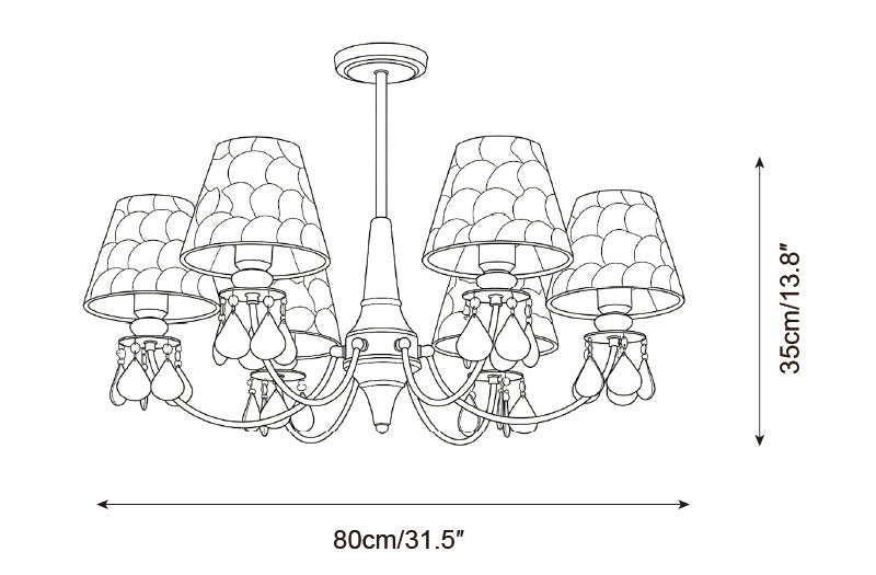 Evelisse Chandelier — Dimension drawings 1