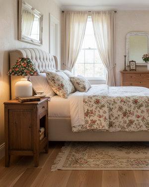 Evergreen Floral Table Lamp