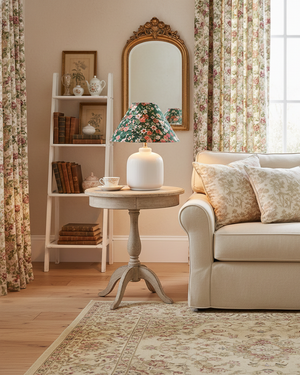 Evergreen Floral Table Lamp