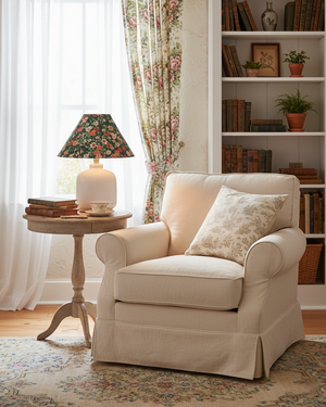 Evergreen Floral Table Lamp