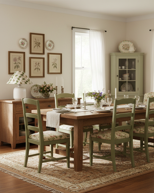 Evergreen Floral Table Lamp