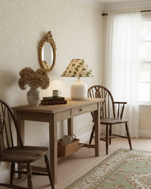 Evergreen Floral Table Lamp