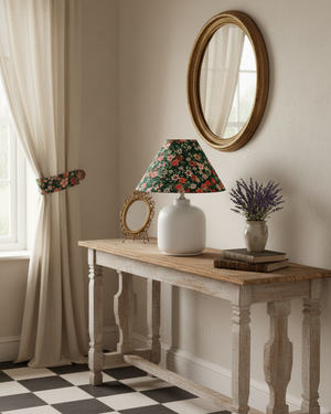 Evergreen Floral Table Lamp