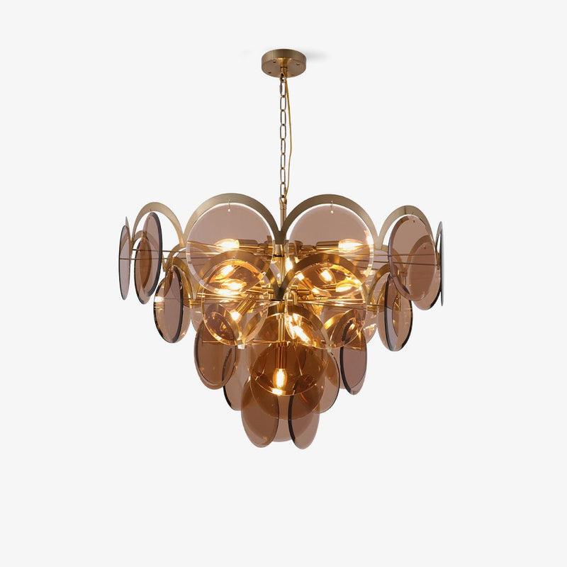 Velora Amber Disc Chandelier – detail 12