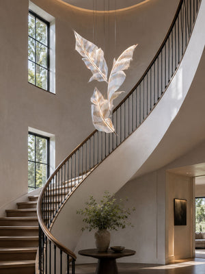 Falling Leaves Glass Chandelier
