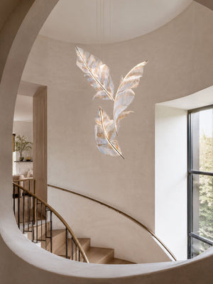 Falling Leaves Glass Chandelier