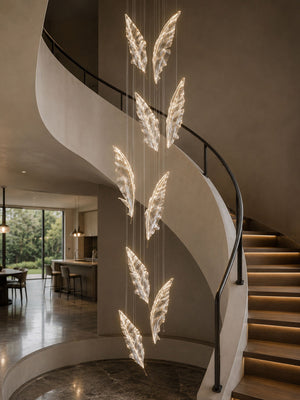 Falling Leaves Glass Chandelier