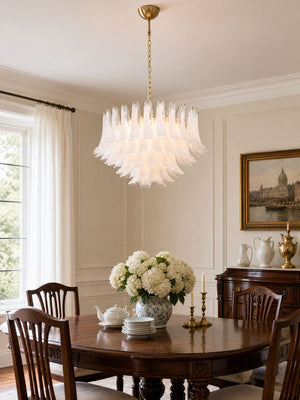 Fiora Pink Glass Chandelier