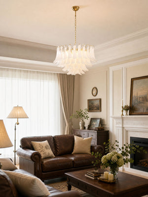 Fiora Pink Glass Chandelier