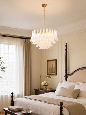 Fiora Pink Glass Chandelier