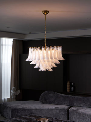 Fiora Pink Glass Chandelier