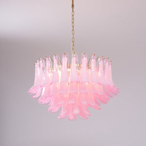 Fiora Pink Glass Chandelier
