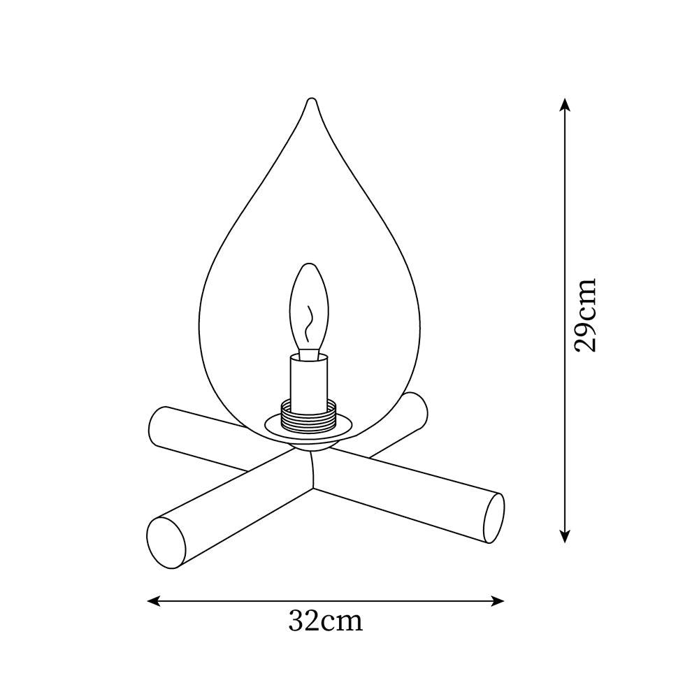 Firebeam Table Lamp 12.6″- 11.4″ - Docos