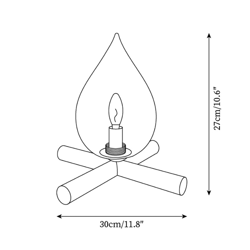 Lámpara de mesa Firebeam 12.6″- 11.4″