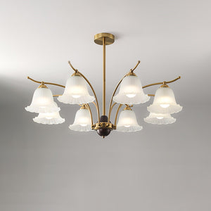 Flora Brass Alabaster Chandelier