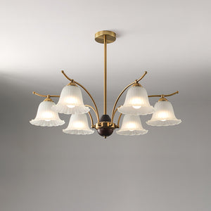 Flora Brass Alabaster Chandelier