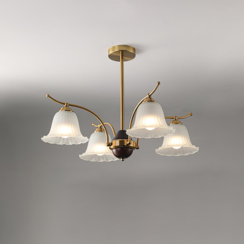 Flora Brass Alabaster Chandelier – detail 19
