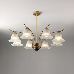Flora Brass Alabaster Chandelier