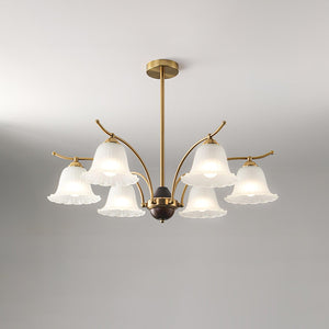 Flora Brass Alabaster Chandelier