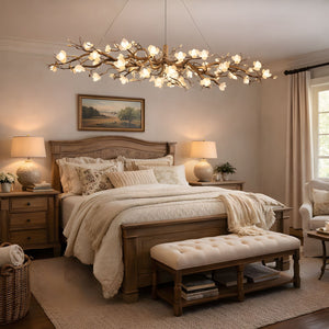 Flower Bloom Branch Brass Chandelier