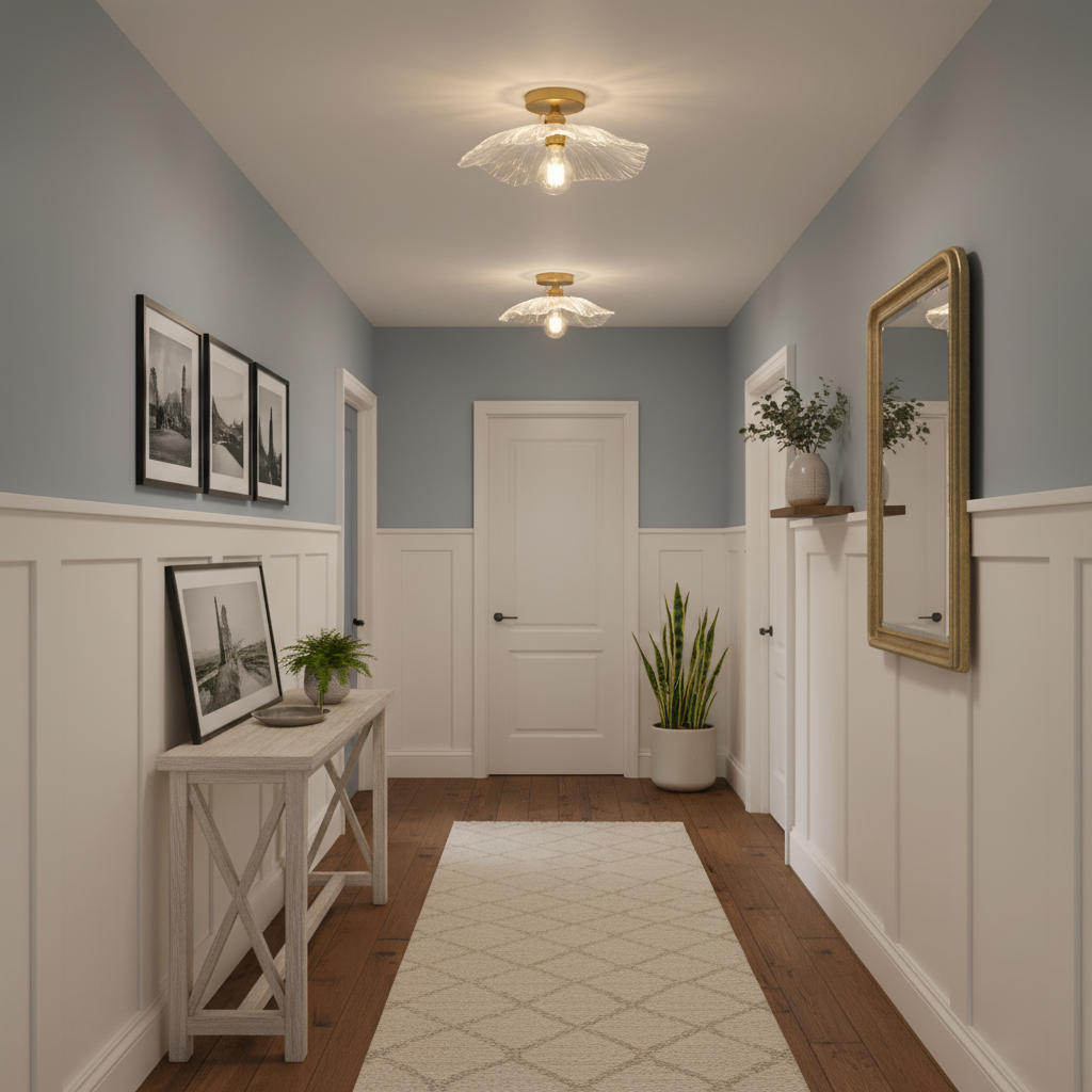 Flower Glass Ceiling Light